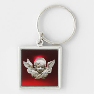 Porte-clés ANGE DE RENAISSANCE FLORENTINE, Gem Ruby Rouge