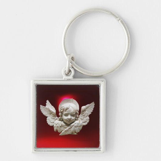 Porte-clés ANGE DE RENAISSANCE FLORENTINE, Gem Ruby Rouge (Devant)