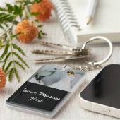 Porte-clés Ange gardien de soin et hibou blanc (Devant droit)