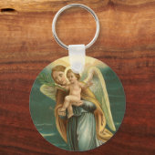 Porte-clés Ange Gardien Et Bébé Jésus (Recto)