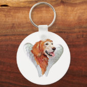Porte-clés Ange Golden Retriever (Recto)