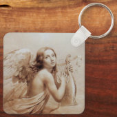 PORTE-CLÉS ANGE JOUER LYRA SUR LES NUAGES (Verso)