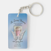 Porte-clés Ange mémorial personnalisé ailes ajouter photo (Dos)