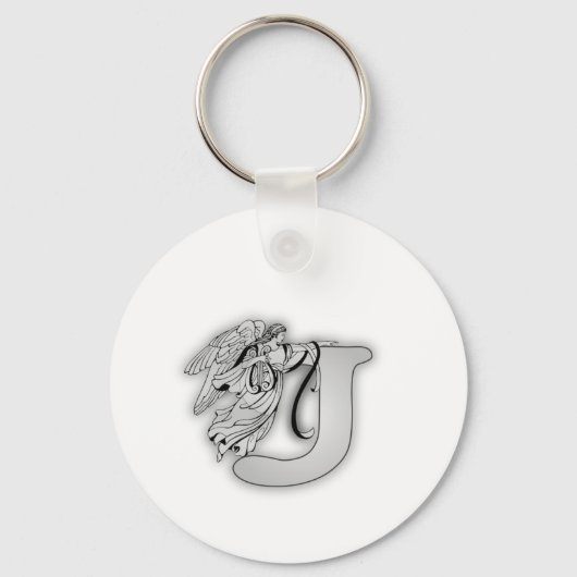 Porte-clés Angel Alphabet J Monogramme initial (Recto)