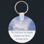 Porte-clés Angel dans les nuages, Encouragement, Ecriture Sil<br><div class="desc">Luc 4:10 Les anges veilleront sur toi,  toi,  Encouragement,  Écriture. Grand cadeau de Noël pour fils,  fille,  mère,  père,  soeur,  frère ou toute personne qui part</div>