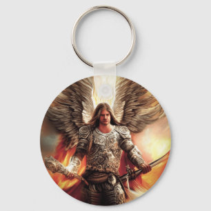 Porte-clés Angel De Protection En Aquarelle Armor Orange