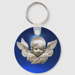 Porte-clés ANGEL DE RENAISSANCE EN FLORENTINE , Gem Sapphire 