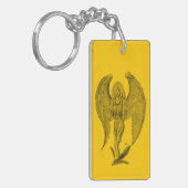 Porte-clés Angel - Design noir et jaune (Devant gauche)