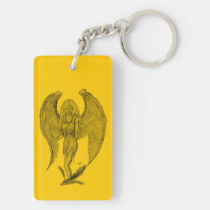 Porte-clés Angel - Design noir et jaune