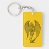 Porte-clés Angel - Design noir et jaune (Devant)