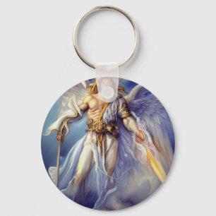 Porte-clés Angel En Bleu Portant Une Épée