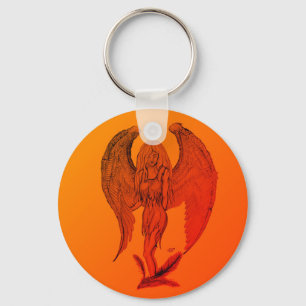 Porte-clés Angel en style tatouage