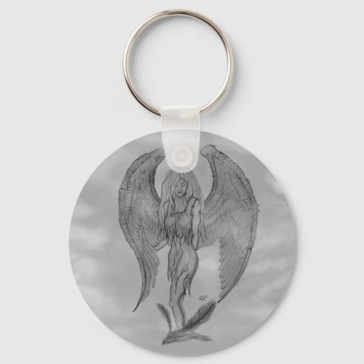 Porte-clés Angel en style tatouage (Recto)