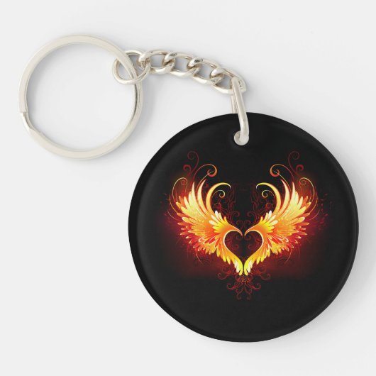 Porte-clés Angel Fire Heart with Wings (Devant)