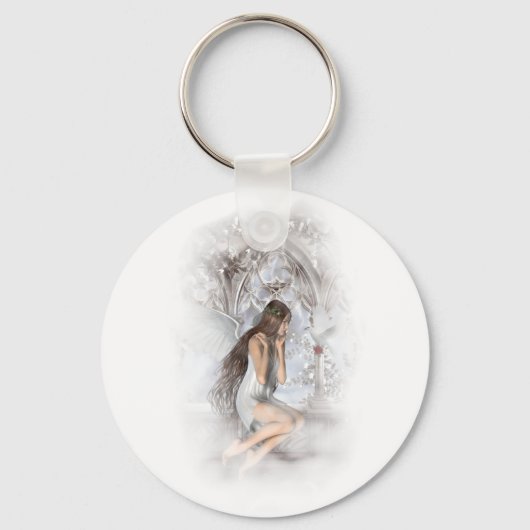 Porte-clés Angel gothique et sa colombe Vignette (Recto)
