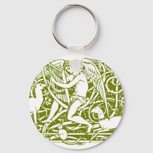 Porte-clés Angel Jouer une harpe (Recto)