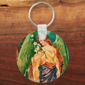 Porte-clés Angel tenant une branche florale (Recto)