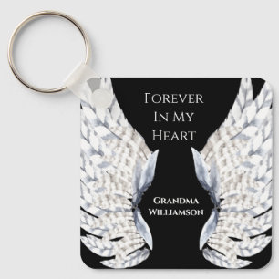 Porte-clés Angel Wings Black Hommage Photo