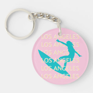 Porte-clés Angeles Travel Art, Californie, Travel Art, Preppy