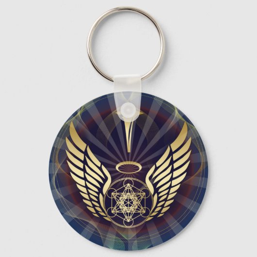 Porte-clés Angélique - Merkaba-Metatron cube (Recto)