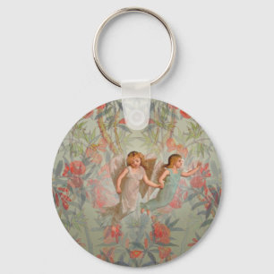 Porte-clés Anges dans le jardin