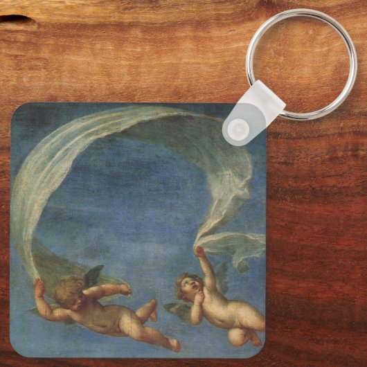 Porte-clés Anges Détail d'Adonis conduit par des Cupidons par (Verso)