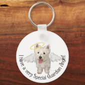 Porte-clés Anges gardiens Westie (Recto)