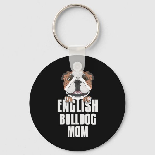 Porte-clés Anglais Bulldog Maman, Chien Maman (Recto)