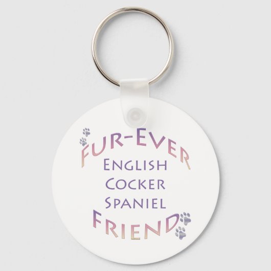 Porte-clés Anglais Cocker Spaniel Furever (Recto)