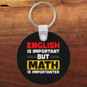 Porte-clés anglais marrant Math mot art Enseignants (Recto)