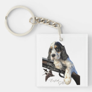 Porte-clés Anglais Setter, mignon chiot T-Shirt Trucker chape