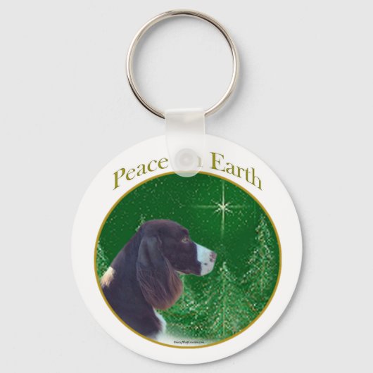 Porte-clés Anglais Springer Spaniel (foie) Peace (Recto)