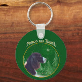 Porte-clés Anglais Springer Spaniel (foie) Peace (Verso)