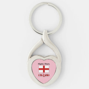 Porte-clés Angleterre et drapeau anglais personnalisés
