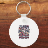 Porte-clés Angleterre Mode de but squelette attaquant Nations (Recto)