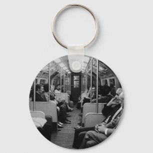 Porte-clés Angleterre vintage Londres chemin de fer à l'intér