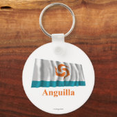 Porte-clés Anguilla avec drapeau local avec nom (Recto)