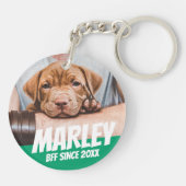 Porte-clés Animal BFF Meilleur ami Photo Moderne Cool Simple (Dos)