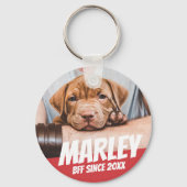 Porte-clés Animal BFF Meilleur ami Photo Moderne Cool Simple (Verso)