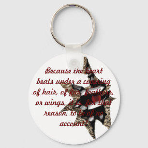 Porte-clés animal de coeur