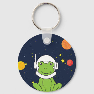 Porte-clés Animal de l'astronaute de grenouille avec Clipart 