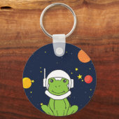 Porte-clés Animal de l'astronaute de grenouille avec Clipart  (Recto)