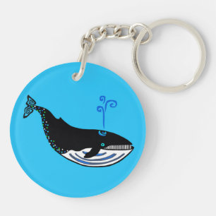 Porte-clés Animal en voie de disparition - BALEINE Bleue - Fa