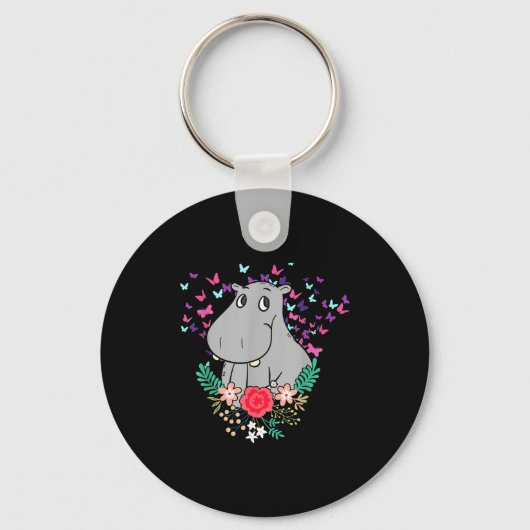 Porte-clés Animal Lover Butterfly Valentines Day Gift Flowers (Recto)