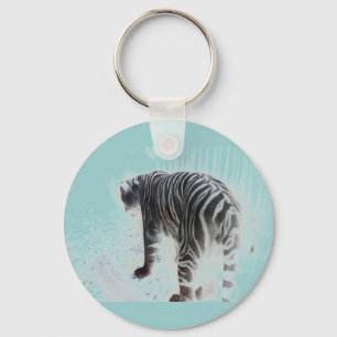 Porte-clés Animal sauvage de tigre blanc