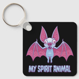 Porte-clés Animal Spirituel Chauve-Souris Albino Excentrique