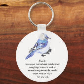Porte-clés Animal Totem Blue Jay Inspiration Nature Guide (Recto)