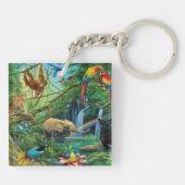 Porte-clés Animals living together throw pillow (Dos)