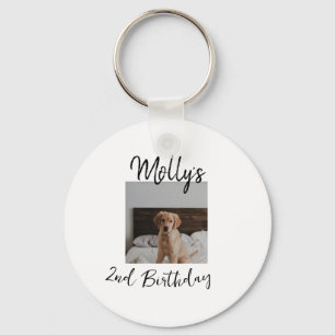 Porte-clés Animateur chien chat animal photo moderne simple