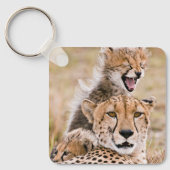 Porte-clés Animaux de bébés cutest | Cheetah Cat & Cub (Recto)